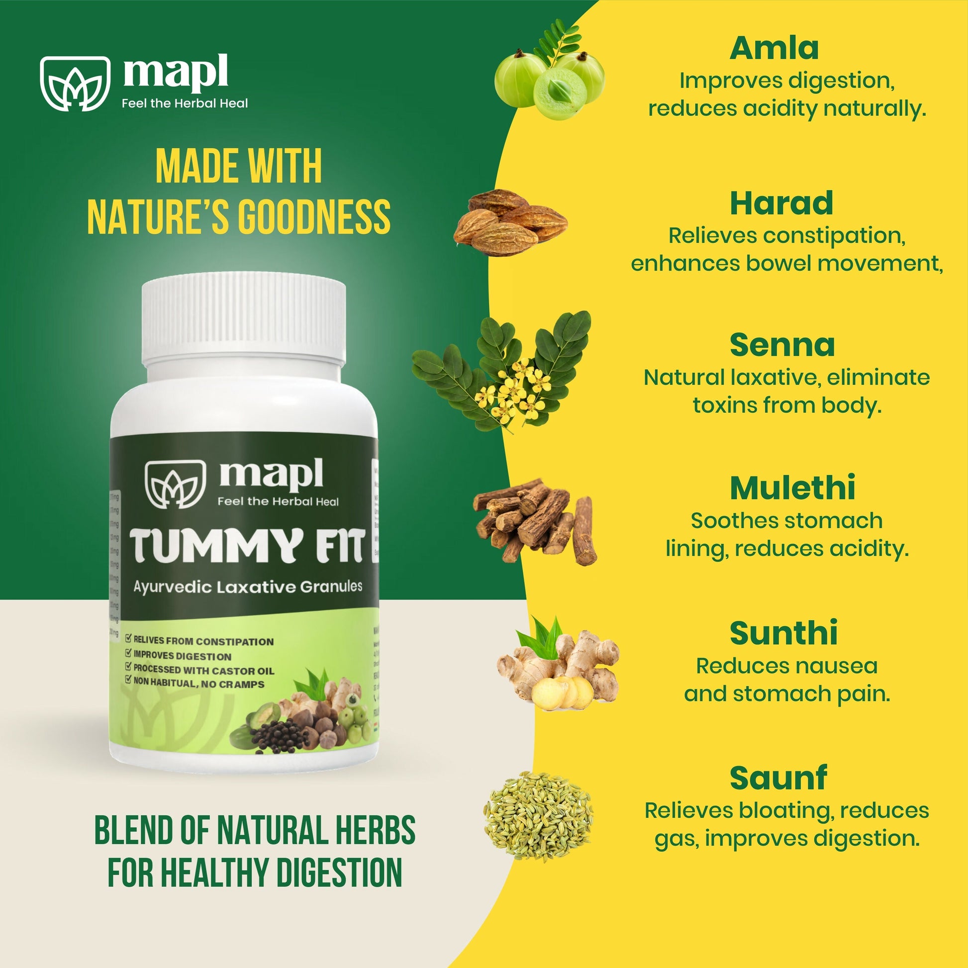 MAPL Tummy Fit Ayurvedic Laxative Powder | Swadesiicart
