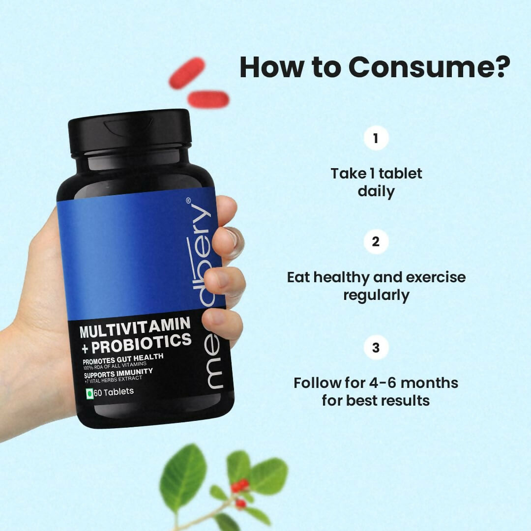 Meadbery Multivitamin With Probiotics Tablets - Swadesiicart