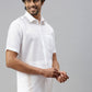 Ramraj Cotton Mens Half Sleeve Formal White Shirt | Swadesiicart