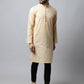 Even Apparels Beige Color Pure Cotton Men's Kurta With Side Placket (CHK1200) | Swadesiicart