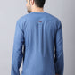 Even Apparels Blue Checked Men's Kurta With Band Collar | Swadesiicart