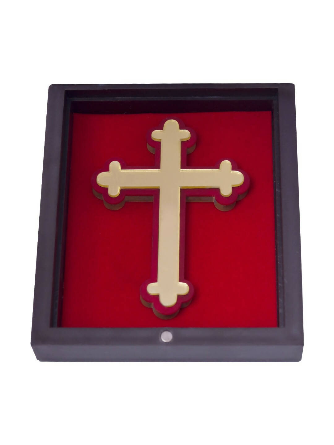 Golden Peacock Brown & Red 24 Ct Gold Foil Lord Jesus Christ | Swadesiicart