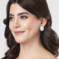 NVR Women's Silver Plated Oval Stud Earrings | Swadesiicart