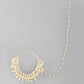 VOJ Gold-Polished With Pearl Indian Nose Pin | Swadesiicart