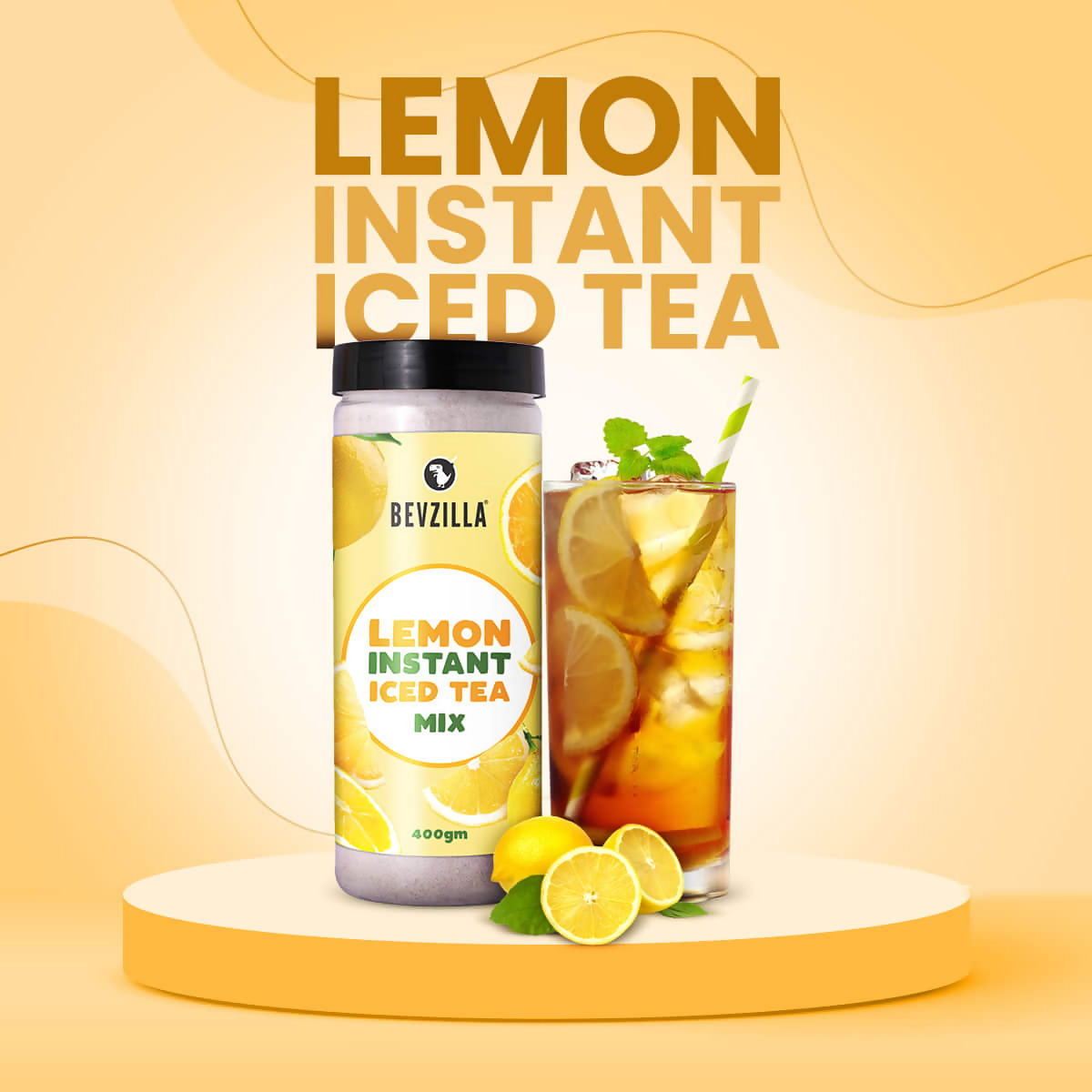 Bevzilla Lemon Instant Iced Tea Mix | Swadesiicart
