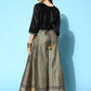 Ahalyaa Womens Black Poly Silk Gold Printed Jumpsuit - Swadesiicart
