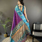 Joban Fashion Teal Peacock,Butti Banarasi Silk Sarees | Swadesiicart