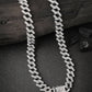NVR Men Silver-Plated Stainless Steel American Diamond Chain | Swadesiicart