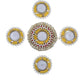 Tied Ribbons Set Of 5 Golden Diwali Dcoration Tealight Candle Holder | Swadesiicart