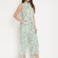Ahalyaa Womens Mint Rayon Printed Jumpsuit | Swadesiicart