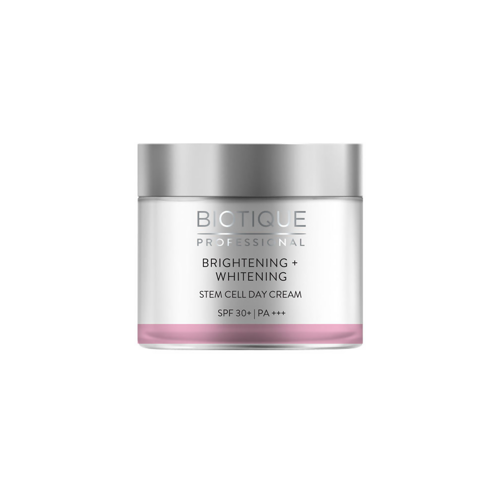 Biotique Professional Brightening + Whitening Stem Cell Day Cream SPF 30 | Swadesiicart