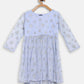 Ahalyaa Blue Net Kids Kurta Palazzo Sets For Girls | Swadesiicart