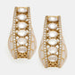 Ruby Raang Gold Polished Multicolour White Kundan Loops | Swadesiicart