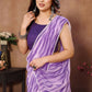 Partywear Designer Purple Georgette Fancy Saree - Satrangi | Swadesiicart