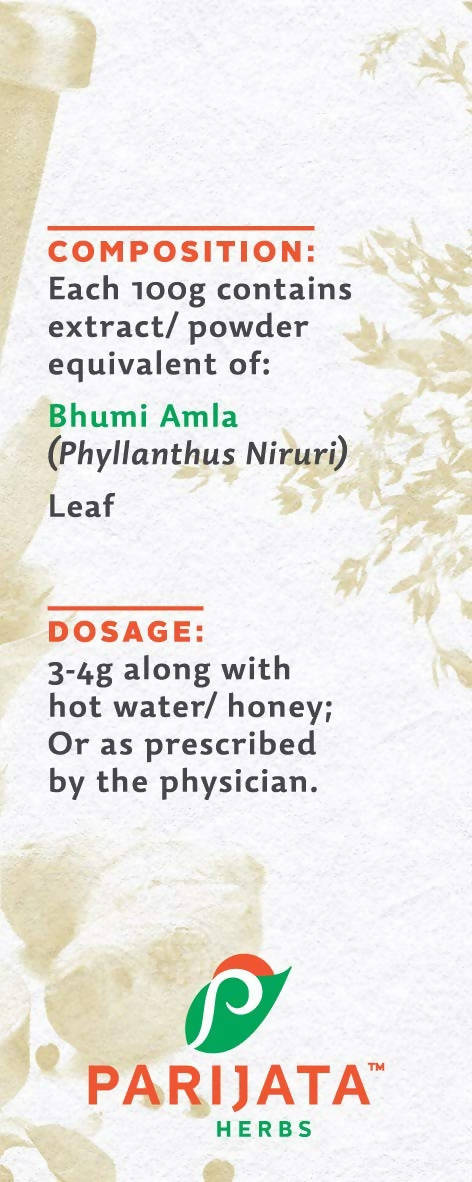 Parijata Herbs Bhumi Amla (Nelanelli) Powder - Swadesiicart