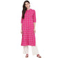 NOZ2TOZ Women Pink Cotton Kurti (1pc) - Noz2Toz