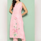 Ahalyaa Women's Traditional wear Kurta Set - Pink | Swadesiicart