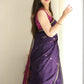 DEIANA'S Beautiful Designer Golden zari Soft Cotton Saree - Purple - Swadesiicart