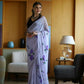 Vamsee Laxmi Purple Georgette Saree - Swadesiicart