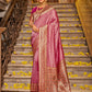 Astita Banarasi Silk Light Pink Saree | Swadesiicart