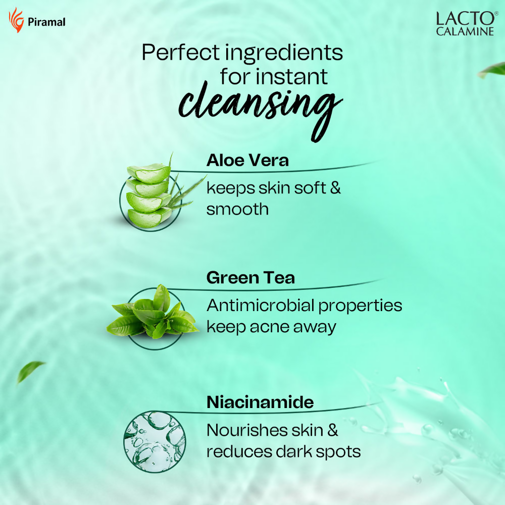 Lacto Calamine Micellar Cleansing Water,Removes Makeup & Clears Skin - Swadesiicart