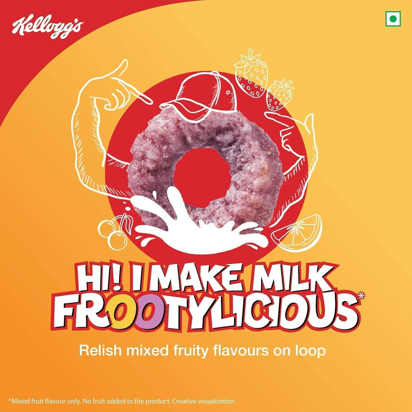 Kellogg’s Froot Loops Crunchy Multigrain Breakfast Cereal for Kids, Mixed Fruit Flavor - Swadesiicart