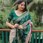 Anaita Light Brown Woven Design Pure Bandhej Soft Silk Saree