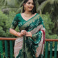 Anaita Light Brown Woven Design Pure Bandhej Soft Silk Saree