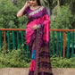 Anaita Pink Woven Design Pure Bandhej Soft Silk Saree