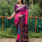 Anaita Pink Woven Design Pure Bandhej Soft Silk Saree