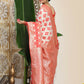 Shree Shyam Fashion Linen Cotton Red & White Saree