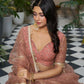 Aastha Fashion Rust Butterfly Net Tone To Tone Cotton Thread Work And Sequence Work Embroidery Wedding Wear Lehenga Choli