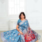 Shree Shyam Fashion Linen Cotton Sky Blue Saree