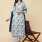 Designer Stylish White Keri cotton Stitched Suit With Dupatta - Tanisha | Swadesiicart