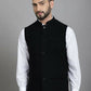 Even Apparels Nehru Jacket With Welt Pockets - Black | Swadesiicart