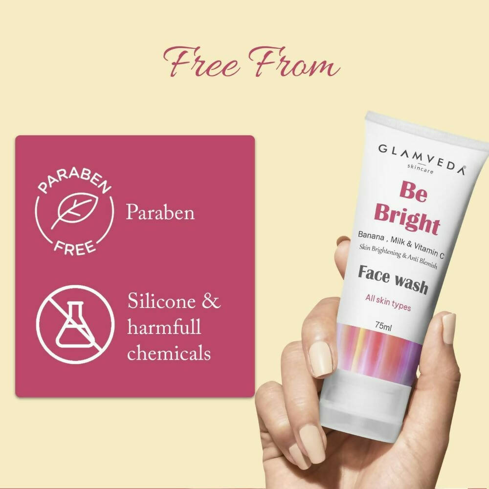 Glamveda Be Bright Skin Brighteing & Anti Blemish Face Wash - Swadesiicart