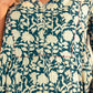 Janasya Teal Blue Cotton Floral Printed Casual Maternity Set | Swadesiicart