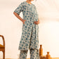 Janasya Beige Cotton Floral Printed Casual Maternity Set | Swadesiicart