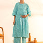 Janasya Sea Green Cotton Floral Printed Casual Maternity Set | Swadesiicart
