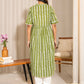 Janasya Green Cotton Block Printed Casual Maternity Kurta | Swadesiicart