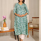 Janasya Sage Green Cotton Floral Printed Casual Maternity Kurta | Swadesiicart