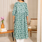 Janasya Sage Green Cotton Floral Printed Casual Maternity Kurta | Swadesiicart