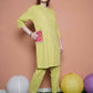 Women Republic Green Cotton Kurta Set With Embroidered Pockets | Swadesiicart