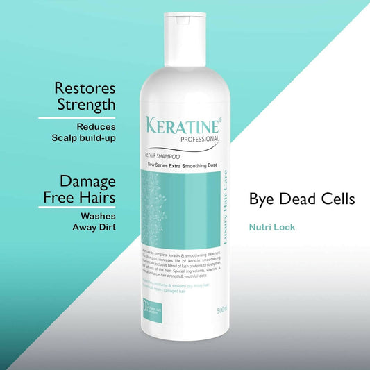 Keratine Professional Smoothing Repair Shampoo - Swadesiicart