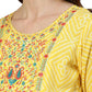 Anubhutee Women's Cotton Knee-Length Ethnic Motifs Maternity A-Line Midi Yellow Dress | Swadesiicart