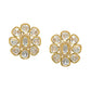 Oversized Round Kundan Studs (Gold) - Ruby Raang - Swadesiicart