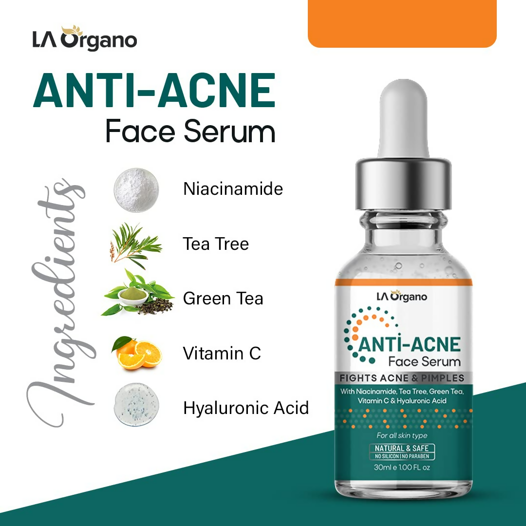 LA Organo Anti Acne Face Serum | Swadesiicart