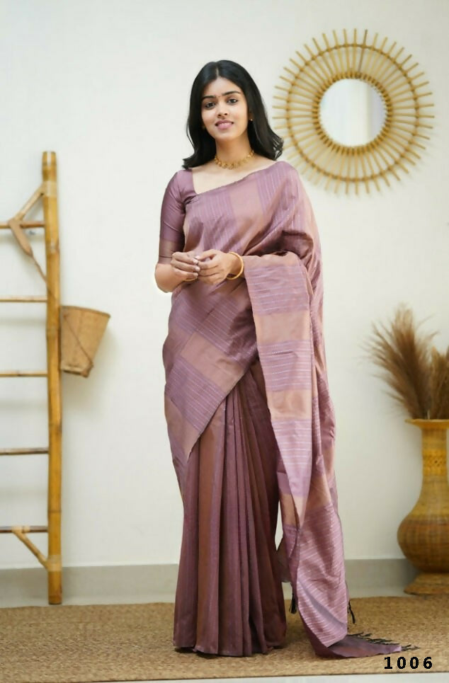 Partywear Designer Light purple Banarasi Silk Fancy Saree - Starwalk | Swadesiicart