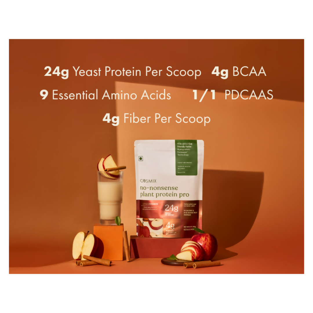 Cosmix no nonsense Plant Protein Pro Apple Cinnamon | Swadesiicart
