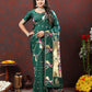 Lorenvalley Fashion Green Soft Paithani Silk Woven Design Gold Zari Meenakari Weaving Saree - Swadesiicart